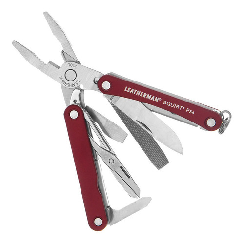 Canivete Leatherman Squirt Ps4 Na Cor Vermelho Zero Bala!