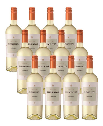 Vino Elementos Chardonnay 750ml X12 Unidades