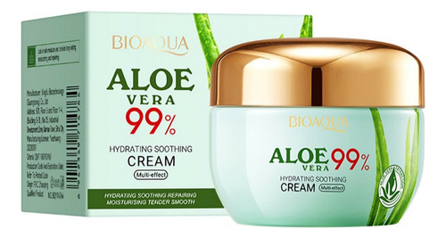 Crema Facial 99% Aloe Vera Reparadora Hidratante 50g Bioaqua Todo Tipo De Piel Día/noche