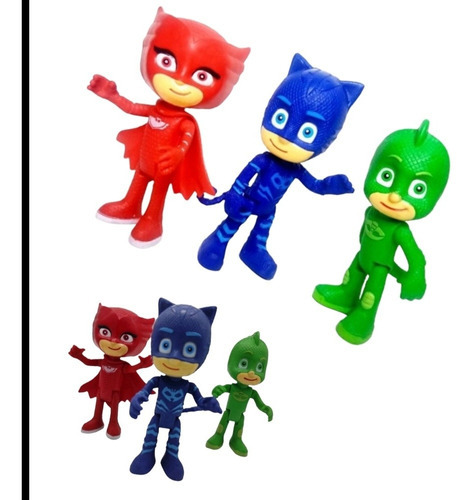 Kit de muñecos Pjmasks Boy con forma de búho y gecko