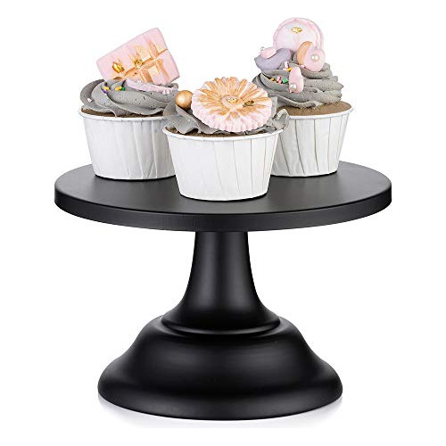 Soporte De Pastel Negro Cupcake De Postre De Boda 8 Pul...