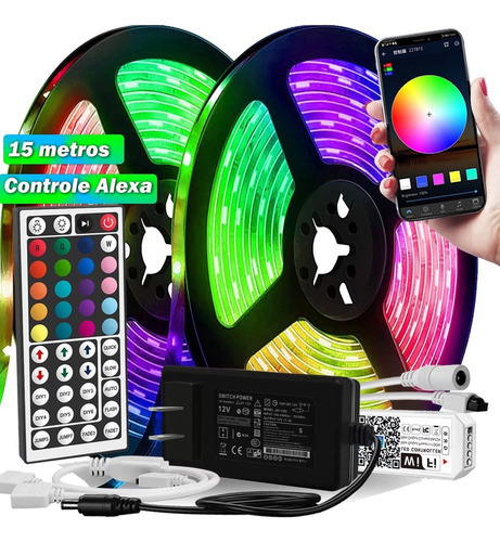 Led Rgb Tiras Luces Led 15m Tiras Luces Led Audiorítmicas