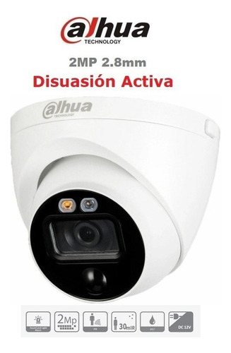 Camara Seguridad Dahua 2mp Disuasivas Pir Luz - M3k Color Blanco