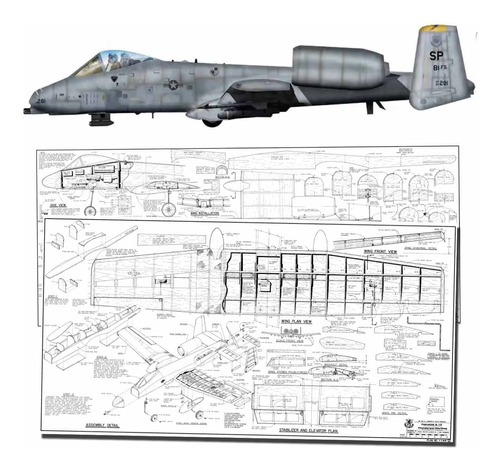 Plano Rc Fairchild A-10 Balsa