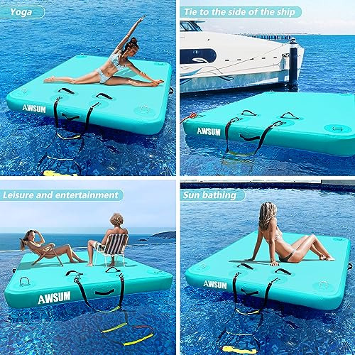 Inflable Alberca Awsum Plataforma Juego Aire Libre Playa Rio