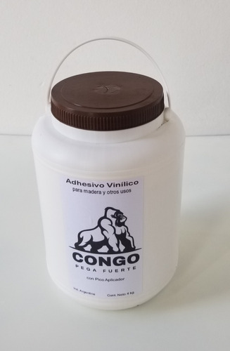 Adhesivo Vinílico Cola Carpintero  Congo 4 Kgr. Nacional