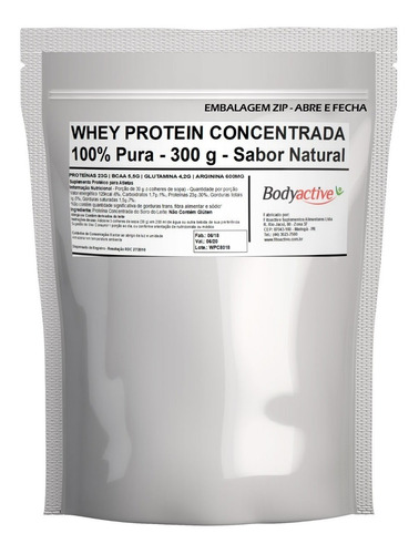 Whey Protein Concentrado 100% Puro 300 G