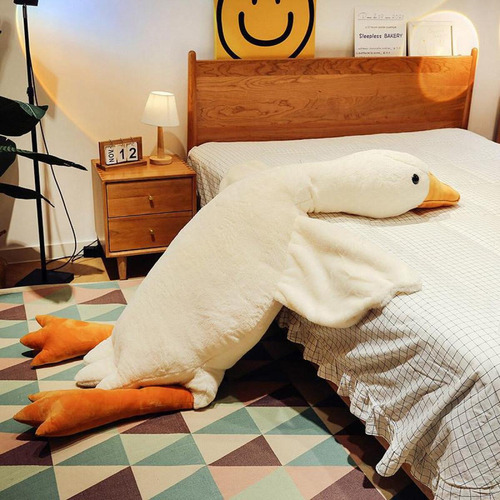 Almohada De Peluche Infantil Big Goose, Bonita Muñeca De Gan