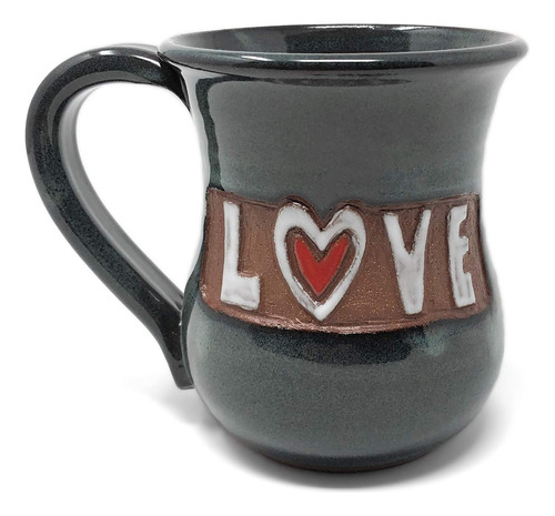 Mudworks Pottery Taza De Amor Tallada Con Corazón