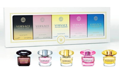 Set 5 Miniaturas Versace 5 Ml Cada Una Femeninas Género Mujer