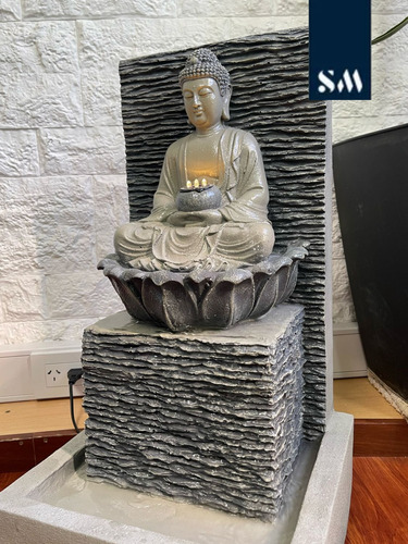 Fuentes De Agua Pared Buda Loto Deco Cascada Zen Feng Shui