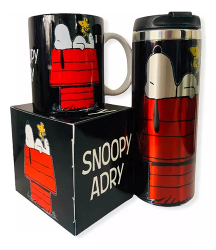 Taza Cromada Plateada Snoopy Personalizada Con Nombre - Mr. Raccoonink