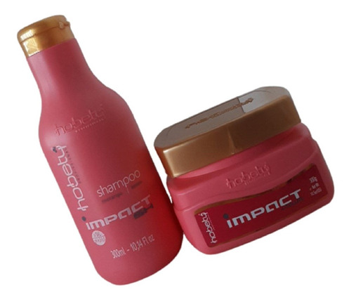 Imagem 9 de 10 de Tratamento Shampoo E Mascara 300 Ml Impact Morango Hobety