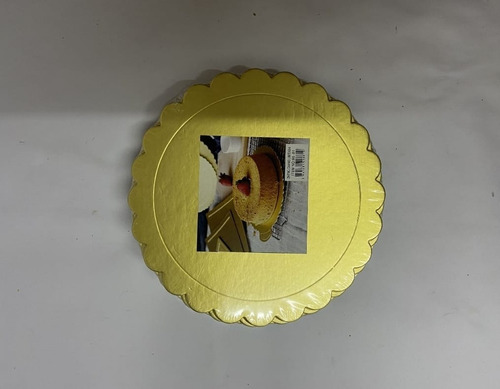 Imagen 2 de 2 de Set 12 Bandeja Base Redonda Torta Pastel Carton 35 Cm