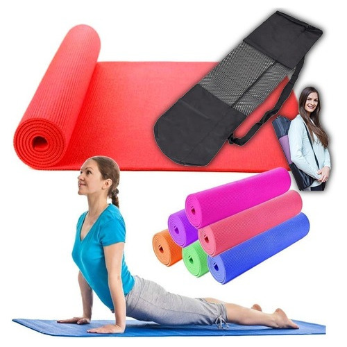 Alfombra Yoga Mat 4 Mm + Porta Mat Yoga Pilates - Sportex