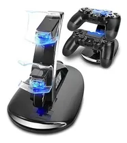 Comprar Cargador Base Doble Controles Joystick Ps4 Vertical Play 4 Color Negro