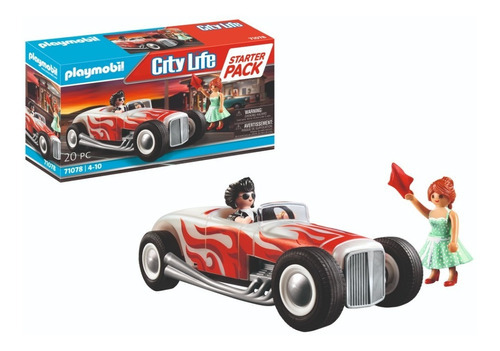 Figura Playmobil City Life Starter Pack Hot Rod Con 20 Piezas 3+