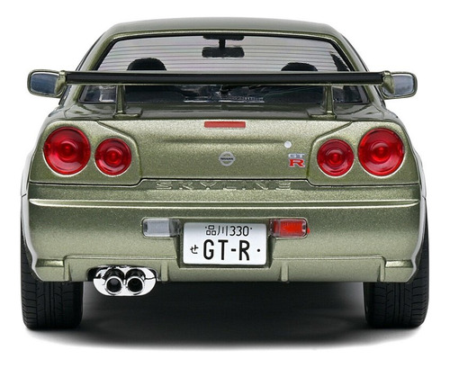 Miniatura Nissan Skyline Gt-r R34 1999 1:18 Solido Verde