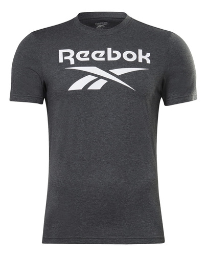 Camiseta Reebok Standard Identity Logo Para Hombre, Gris Osc