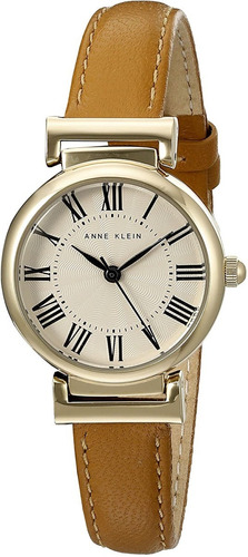 Reloj Mujer Anne Klein Correa De Piel 28 Mm Ak/2246crhy Color de la correa Marrón Color del bisel Dorado Color del fondo Crema