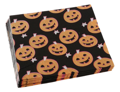 40pcs Feliz Halloween Calabaza Servilleta De Papel