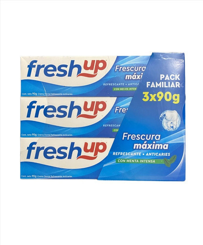 Pasta Dental Fresh Up Con Menta Intensa Pack 3x90g