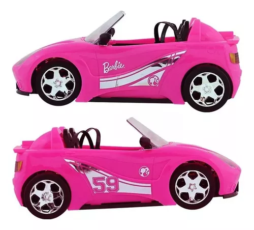 Carrinho De Controle Remoto Barbie Rosa 7 Funções Candide