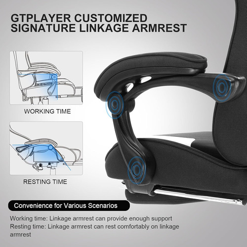 Silla Gamer Con Reposapiés Gt800a-gywt-fa Gtplayer