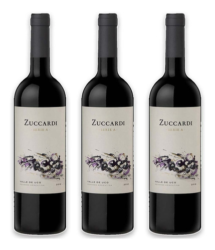 Vino Zuccardi Malbec Serie A Pack X3 Unidades