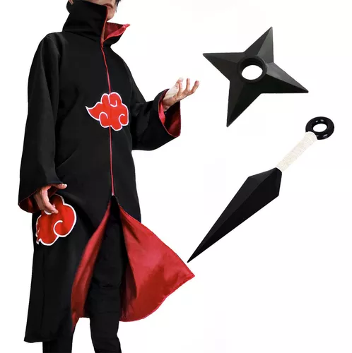 Combo Manto Akatsuki Nuvem Vermelha Naruto Shippuden Com Bandana