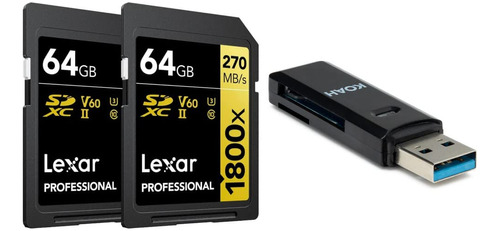 Lexar Tarjeta Profesional Sdxc Uhs-ii Serie Dorada Mb Gb Usb