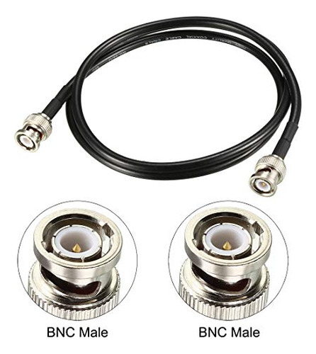 Cable Coaxial Rg58 Bnc Macho A Bnc Macho 50 Ohmios, 4 Pies,