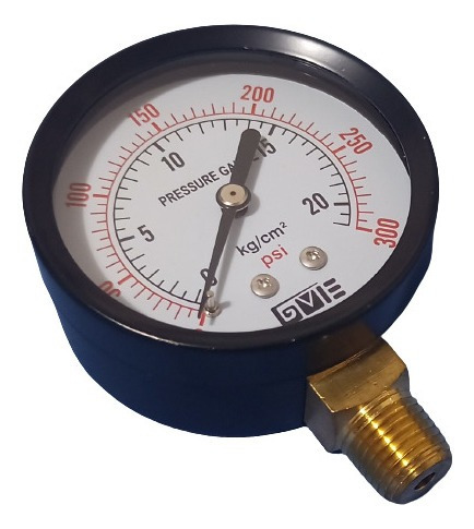 Manómetro 300 Psi Conector 1/4 Npt Dial 2-1/2 Agua Y Aire