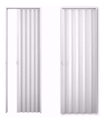 Puerta Pvc Corrediza Plegable 60 Cm Blanca Milenio Muebles