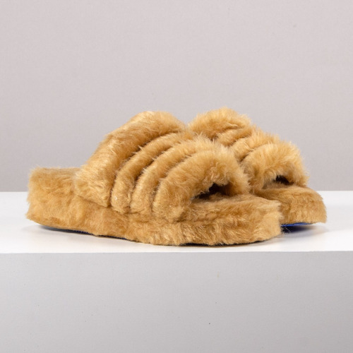 Imagen 2 de 9 de Pantufla Mujer Invierno Abrigada Comoda Peluche Moda Oasis