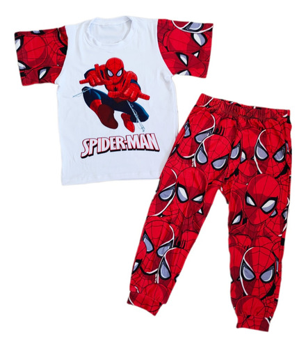 Pijama Niño Spiderman Piel Durazno