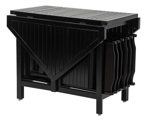 Conjunto Mesa Dobrável Hexagonal 105 Cm Com 6 Cadeiras Cor
