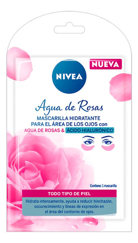 Agua De Rosas Nivea Mascarilla Contorno De Ojos 1 Pieza