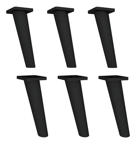 Kit Retro Stick Feet con 6 unidades multimóviles, color negro