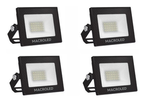 Kit Pack 4 Reflector 30w Macroled Calido 3000k Eco Ip65