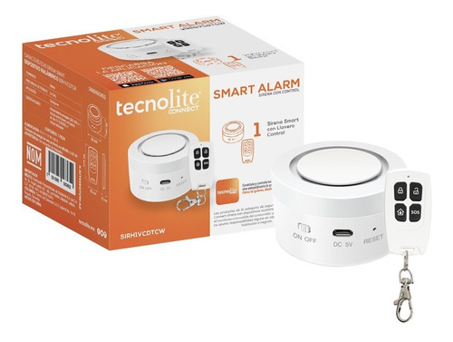 Alarma Sirena Inteligente Wifi Control Remoto Tecnolite