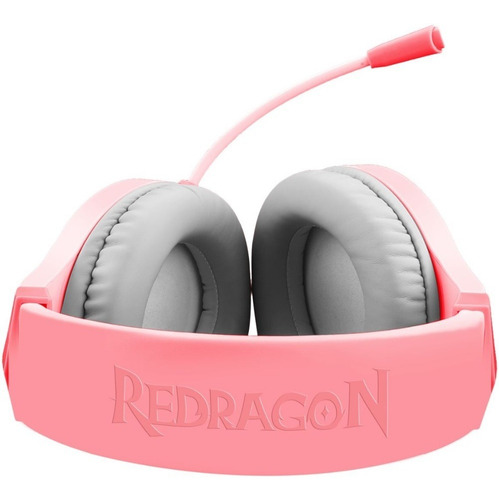 Auricular Gamer Multiplataforma Redragon Hylas Rosado Rgb