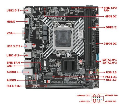 Imagen 4 de 5 de Mother Intel 1155 2da Y 3ra Gen. Usb 3.0 Hdmi Vga Pcie X16