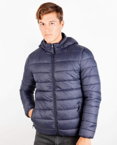 Campera Abrigo Hombre Inflable Con Piel Importada Buckingham