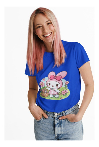 Polera Unisex Hello Kitty Melody Gatito Campo Estampado