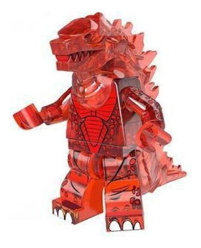 Personagem Godzilla Red Bonecos Blocos De Montar