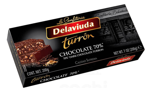 Turron Delaviuda Praline Chocolate 70% 200grs