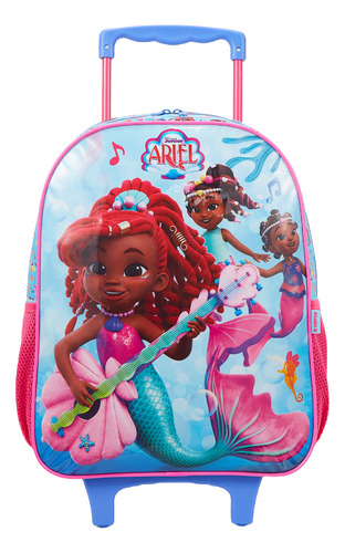 Kit De Mochila Escolar A Pequena Sereia Kit Ariel Ps X Va25 - Azul