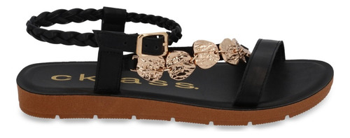 Sandalia Casual Mujer Negro 034-66