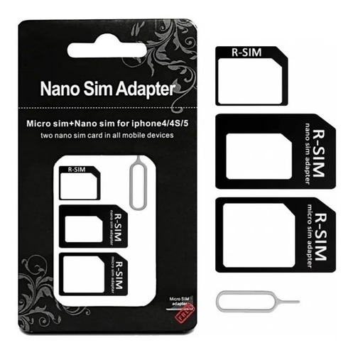 Imagen 3 de 3 de Adaptador Chip Sim A Micro Sim Y Nano Sim + Extractor